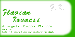 flavian kovacsi business card